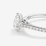 Stunning 1.20 CT Pear Moissanite Engagement Ring in Pave Designs 5