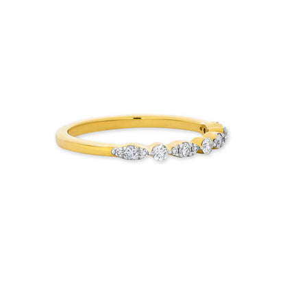 Stunning 0.22 TCW Round Moissanite Stones Half Eternity Wedding Bands 3