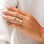 Stunning 1.0-2.0 CT Radiant Moissanite Engagement Ring with Dainty Pave Design 6