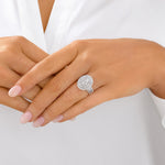Stunning 2.5 TCW Round Moissanite Engagement Ring in Clusters  Design 4