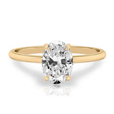 Stunning 1.0- 2.0 CT Oval Moissanite Engagement Ring with Solitaire Design 1