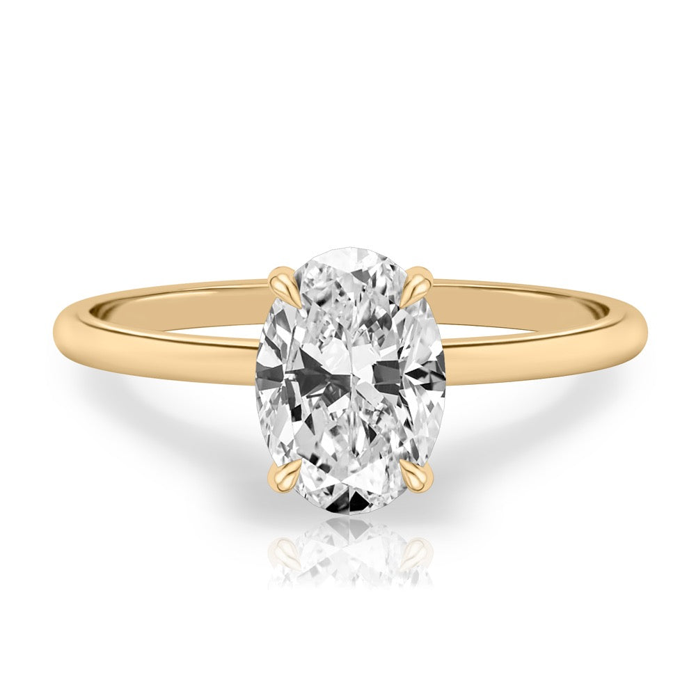 Stunning 1.0- 2.0 CT Oval Moissanite Engagement Ring with Solitaire Design 1