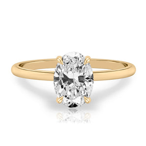 Stunning 1.0- 2.0 CT Oval Moissanite Engagement Ring with Solitaire Design