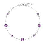 2.12 TCW Round Amethyst Lab Made Diamond- February Birthstone Bracelets 5