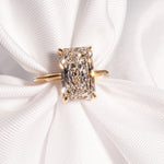 Classic 4.01 CT Radiant Moissanite Engagement Ring with Hidden Halo Design 9