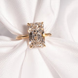 Classic 4.01 CT Radiant Moissanite Engagement Ring with Hidden Halo Design 9