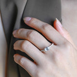 Stunning 0.5 - 1.5 CT Emerald Moissanite Engagement Ring with Pave Design 2