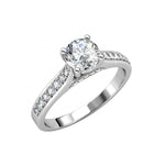 Round Cut Channel Setting Cubic Zirconia in 925 Sterling Silver Ring 2
