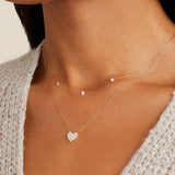 Round Cut Cubic Zirconia in 925 Sterling Silver Necklace 3