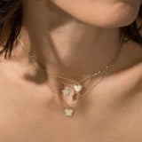 0.40 TCW Round Moissanite Diamond Star Pendant Necklace in Solid Gold 5