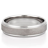 Classic Wire-Brushed Finish Wedding Band for Men's in Solid Gold 3