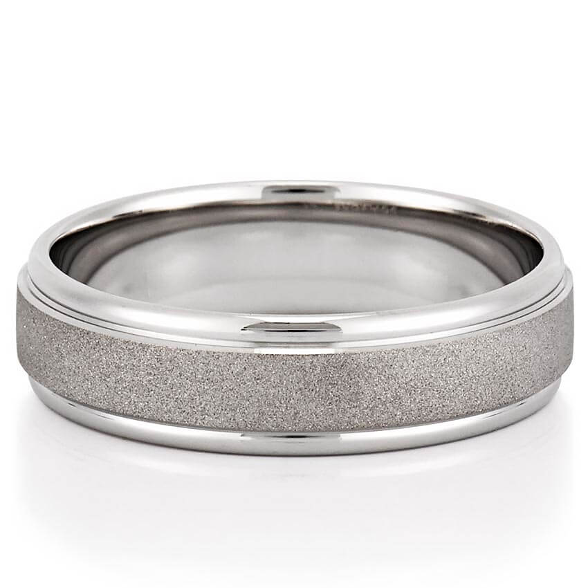 Classic Wire-Brushed Finish Wedding Band for Men's in Solid Gold 3