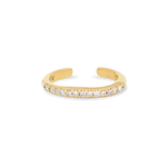 1.0 TCW Round Cut Moissanite Cuff Earrings in Gold 1