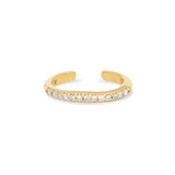 1.0 TCW Round Cut Moissanite Cuff Earrings in Gold 1