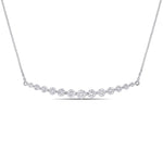 Round Cut Cubic Zirconia in 925 Sterling Silver Necklace 4