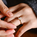 Stunning 1.0 - 2.0 CT Emerald Moissanite Engagement Ring with Solitaire Design 4
