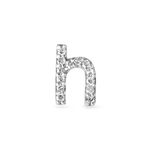 0.20 CT Round Moissanite Diamond Initial Asymmetric Necklace in Solid Gold 9