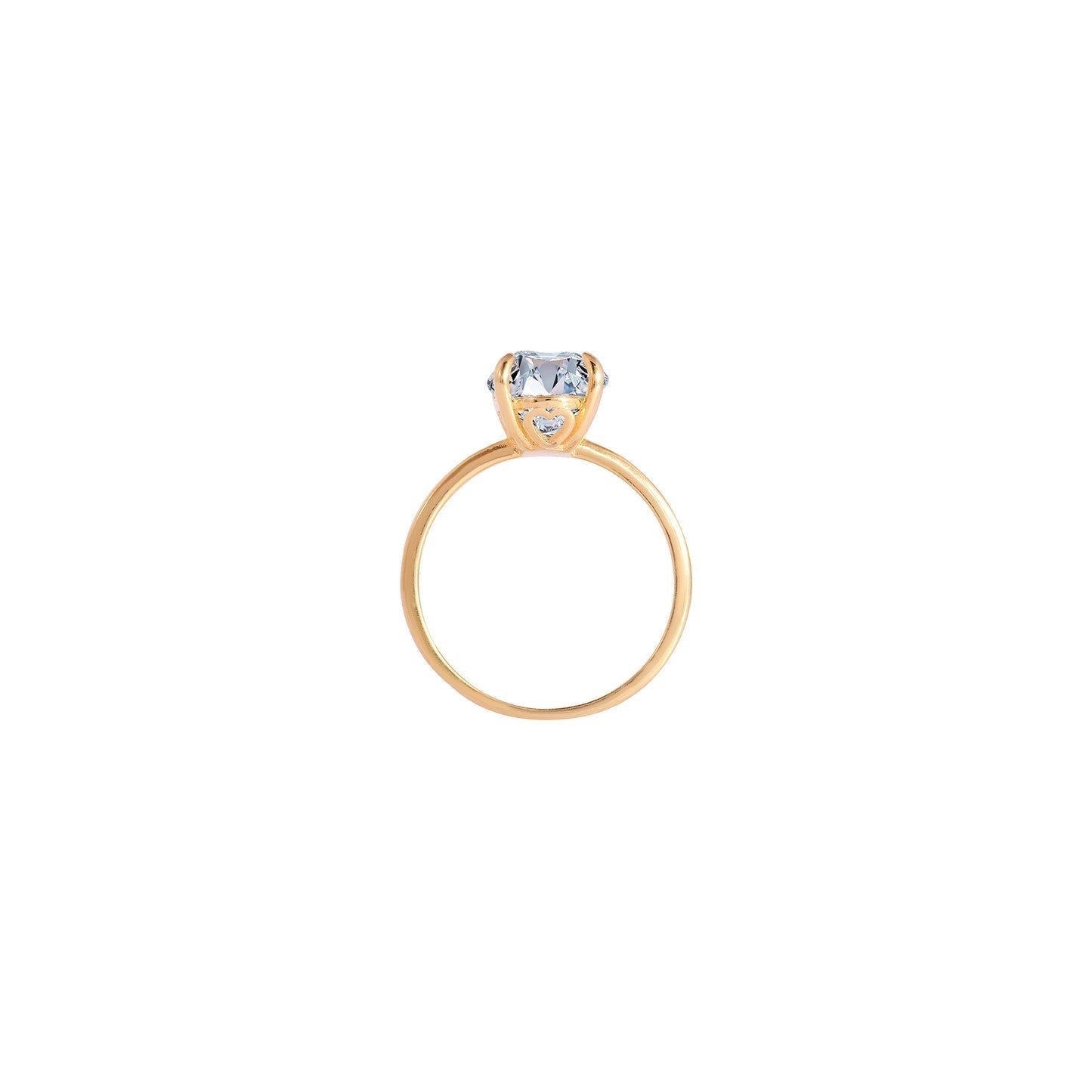 Stunning 1.0 CT Round Moissanite Engagement Ring with Solitaire Design 2