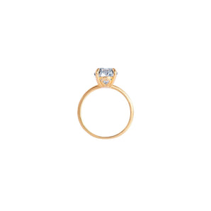 Stunning 1.0 CT Round Moissanite Engagement Ring with Solitaire Design