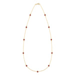 2.75 TCW Round Garnet Lab Made Diamond-January Birthstone Necklace 1