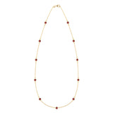 2.75 TCW Round Garnet Lab Made Diamond-January Birthstone Necklace 1