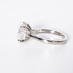 Stunning 4.0 CT Oval Shape Moissanite Engagement Ring with Hidden Halo Design 6