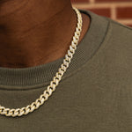 45 CT Round Moissanite Diamond Cuban Silver Necklace For Him 2