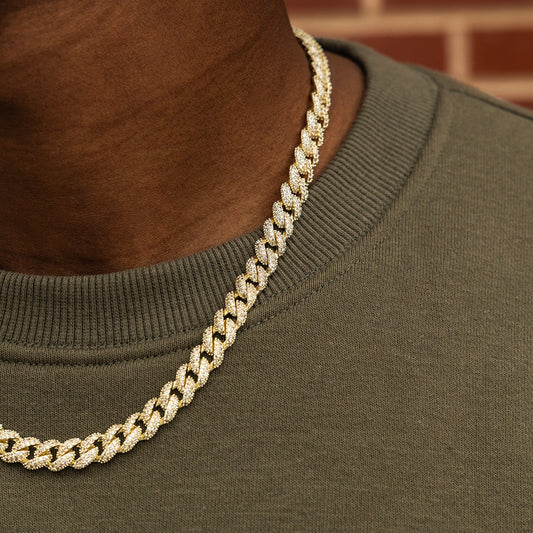 45 CT Round Moissanite Diamond Cuban Silver Necklace For Him 2