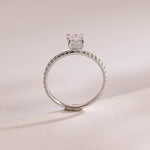 Stunning 1.0 - 2.0 CT Radiant Moissanite Engagement Ring with Pave Design 8