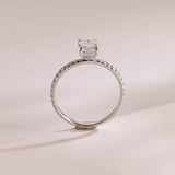 Stunning 1.0 - 2.0 CT Radiant Moissanite Engagement Ring with Pave Design 8