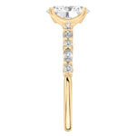 Stunning 1.0- 2.0 CT Oval Moissanite Engagement Ring with Pave Design 3