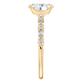 Stunning 1.0- 2.0 CT Oval Moissanite Engagement Ring with Pave Design 3