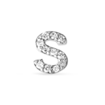 0.20 CT Round Moissanite Diamond Initial Asymmetric Necklace in Solid Gold 20