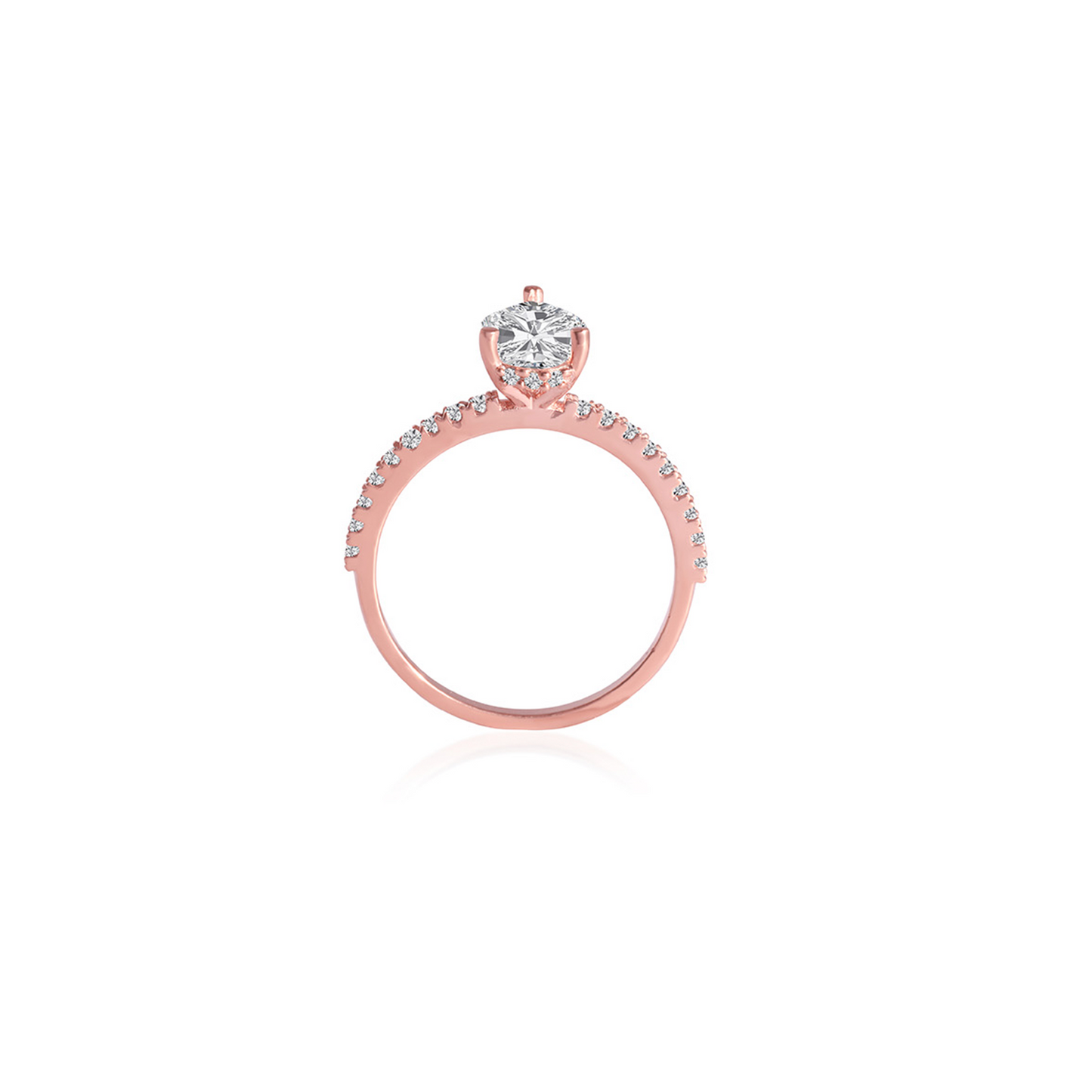 Stunning 1.0 CT Pear Moissanite Engagement Ring with Hidden Halo & Pave Design 2