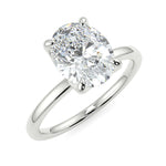 Stunning 2.11 CT Oval Moissanite Engagement Ring with Solitaire Design 5