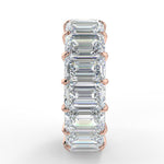 Stunning 2.50 TCW Emerald Moissanite Stones Full Eternity Wedding Bands 10