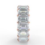 Stunning 2.50 TCW Emerald Moissanite Stones Full Eternity Wedding Bands 10