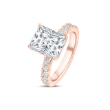 Stunning 3.75 CT Radiant Moissanite Engagement Ring with Pave Design 2