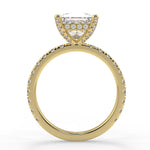 Stunning 1.70 T Princess Moissanite Engagement Ring with Hidden Halo & Pave Design 3