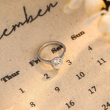 Stunning 3.0 CT Pear Moissanite Engagement Ring with Halo Design 4