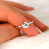 Stunning 1.0 CT Round Moissanite Engagement Ring with Solitaire Design 7