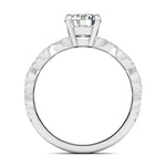 Stunning 0.5 CT Round Moissanite Stones Engagement Ring In Twisted Pave Design 3