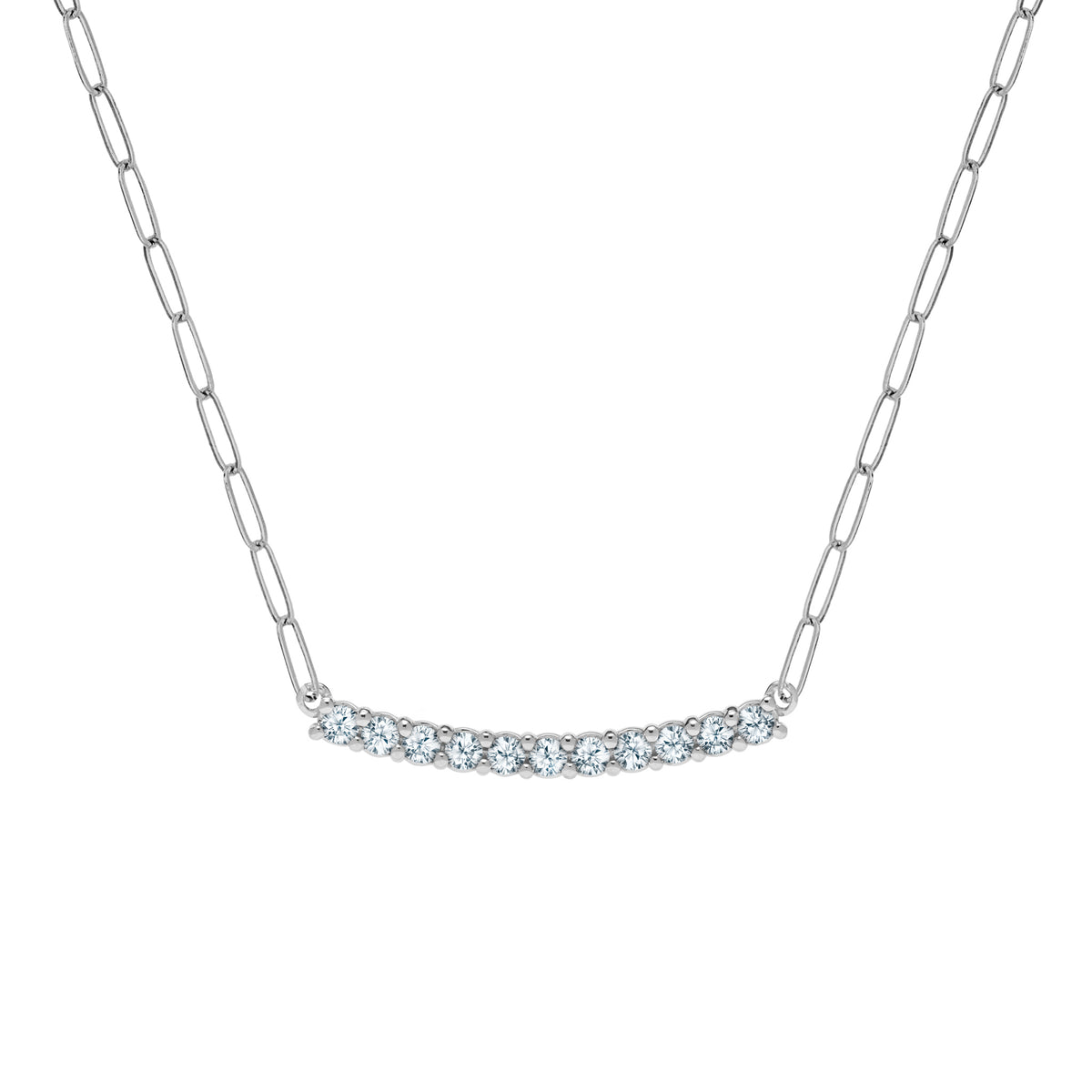 1.32 TCW Round Aquamarine Lab Made Diamond- March Birthstone Necklace 7