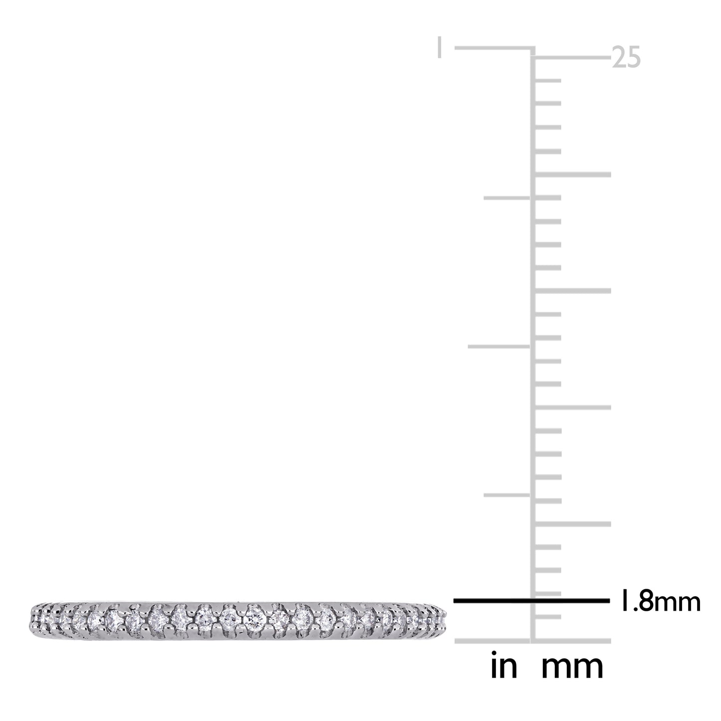 Round Cut Cubic Zirconia in 925 Sterling Silver Wedding Bands 6