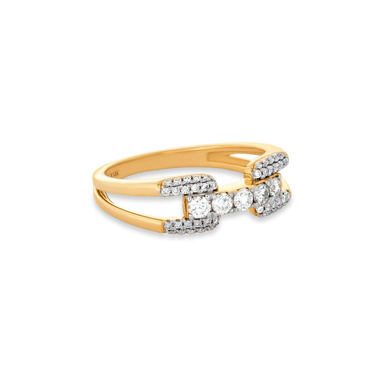 Stunning 0.41 TCW Round Moissanite Stones Harness Wedding Band 3