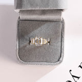 Stunning 1.0 - 2.0 CT Emerald Moissanite Engagement Ring With Cluster Design 9