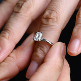 Stunning 3.0 CT Emerald Moissanite Engagement Ring with Solitaire Design 9