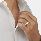 0.37 TCW Round Moissanite Two Row  Men's Wedding Band in Solid Gold 6