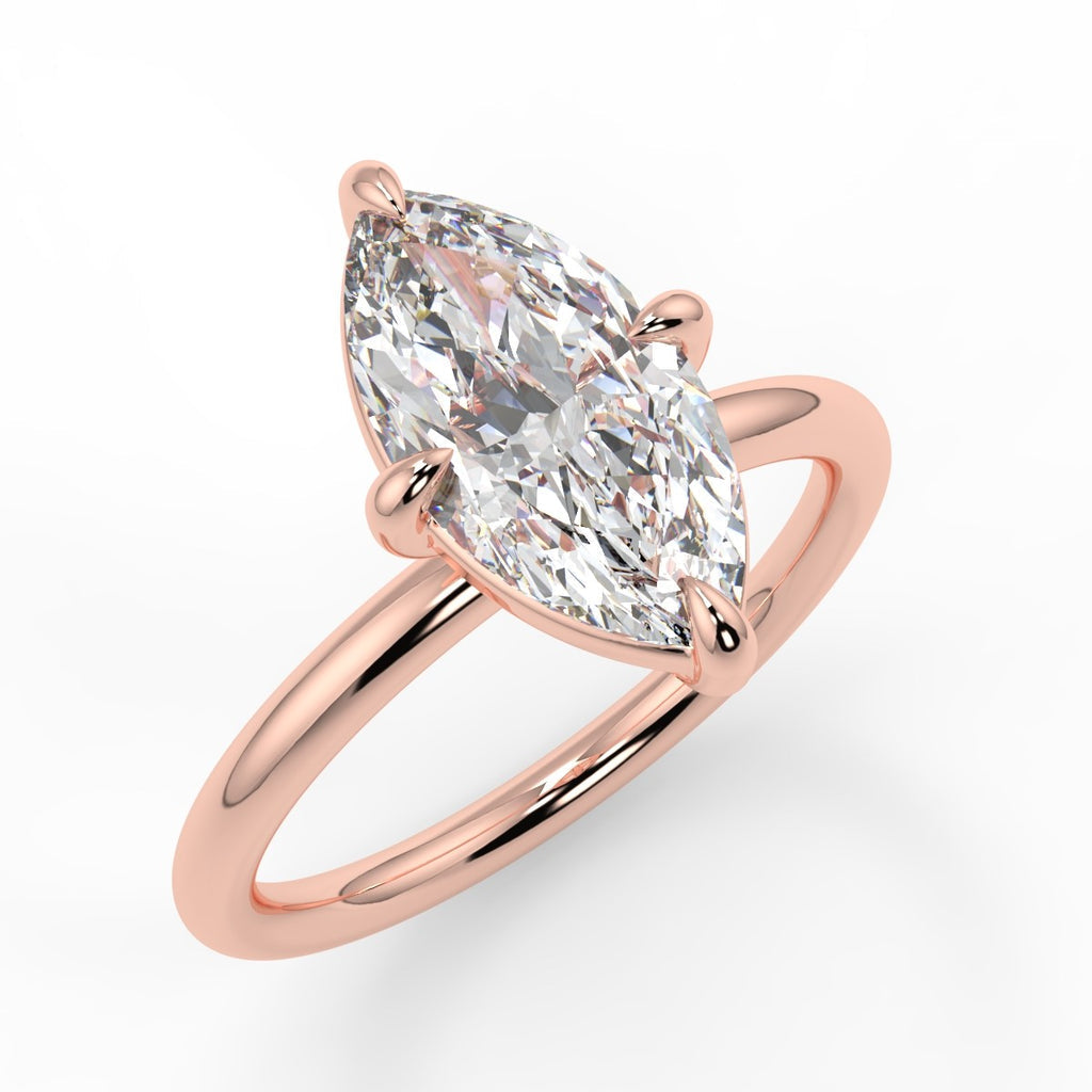Stunning 1.05 CT Marquise Moissanite Engagement Ring with Solitaire Design 8