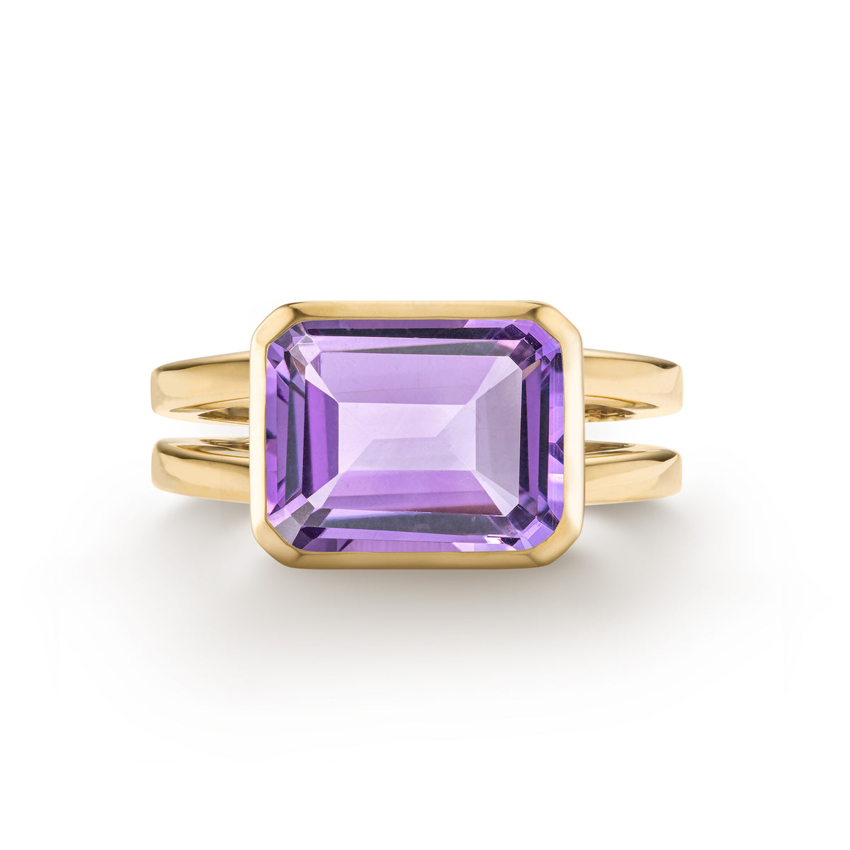 3.0 CT Emerald Amethyst Lab Made Diamond- February Birthstone Engagement Ring 1
